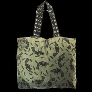 Betsey Johnson guns and ammo tote.